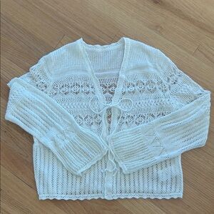 Chic Ivory Lace Cardigan